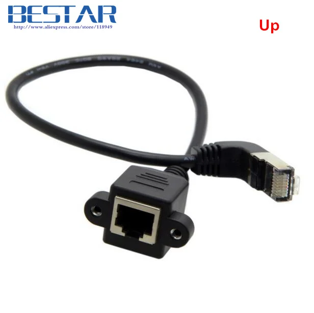 Прямой вверх вниз RJ45 Cat5 8P8C FTP STP UTP Cat 5e Панельное крепление LAN Ethernet сетевой кабель 30