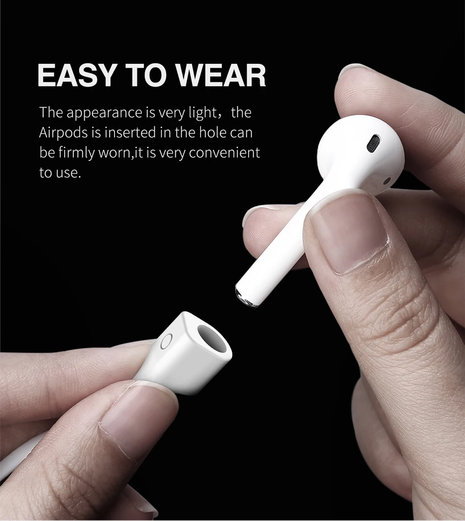 Baseus наушники ремешок для Apple Airpods анти потеря ремень Магнитная Петля веревка для Air Pods силиконовый шнур-кабель