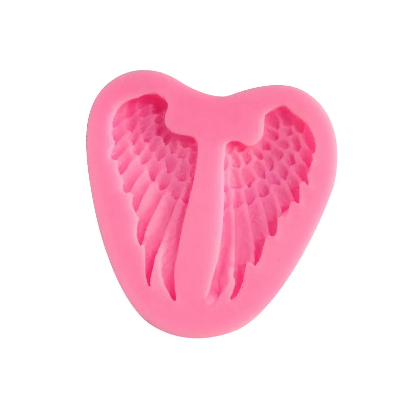 Абрикосовые помадные силиконовые формы 3D Крылья ангела для приготовления пищи