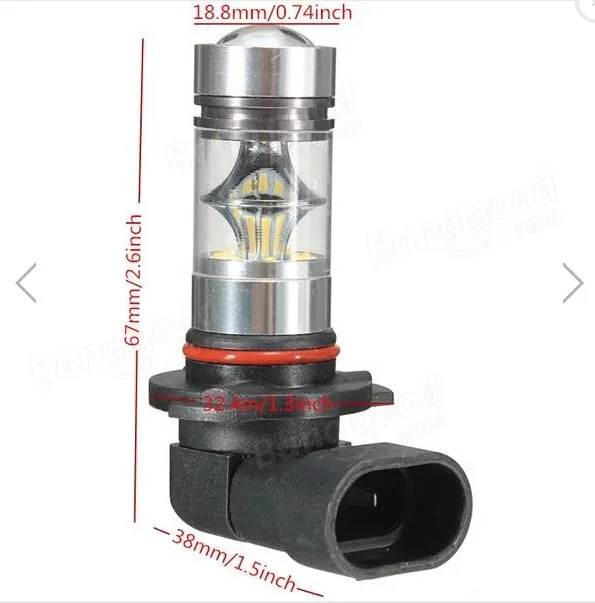 2xhigh качество 100W 9005 HB3 светодиодный лампы 20 SMD с Luxeon чип Противотуманные фары
