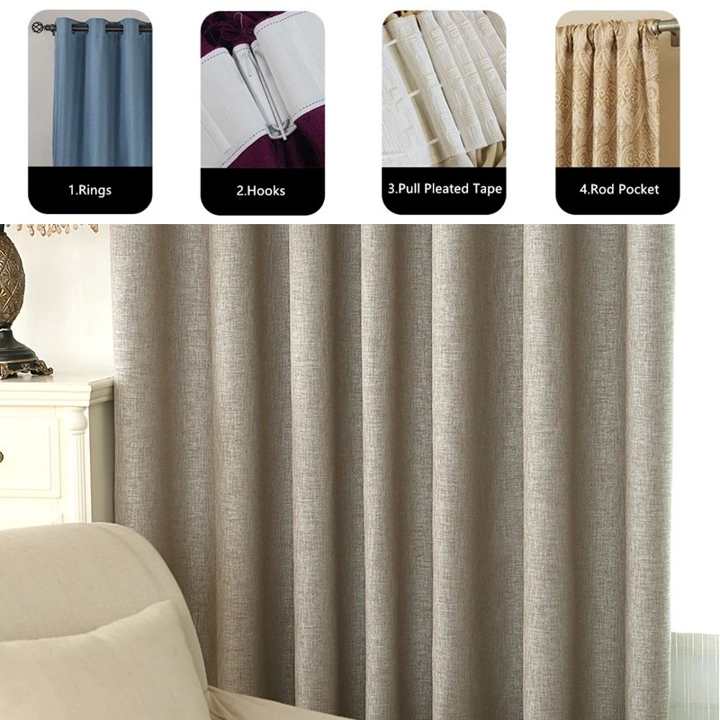 

[byetee] Faux Cotton Linen Modern Curtain Fabric Curtain Curtains Fabrics For Bedroom Cortinas LivingRoom Cortina Drapes