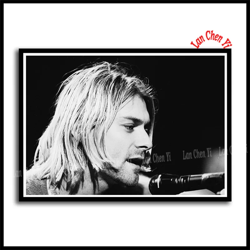 Nirvana певец плакат Курт Кобейн рок-музыка белая бумага с покрытием плакаты живопись Бар настенная декоративная живопись певец плакат