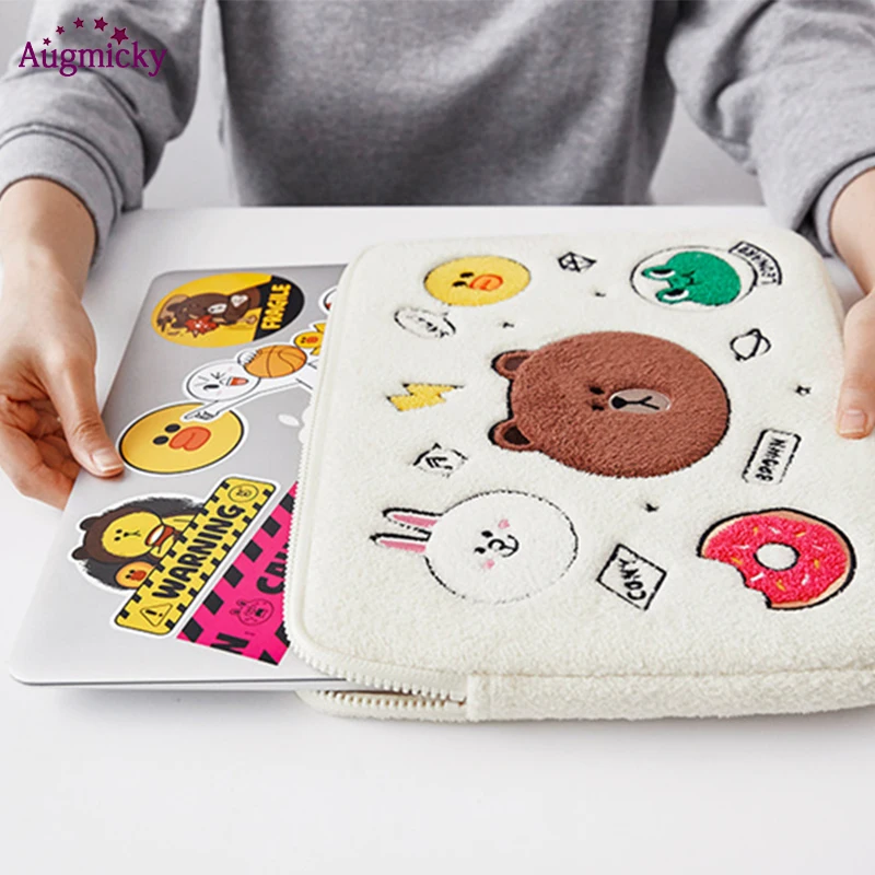 Чехол для ноутбука с милым медведем Macbook Air11 13 сумка Air Pro 15 Dell Acer Sleeve 3 14 6