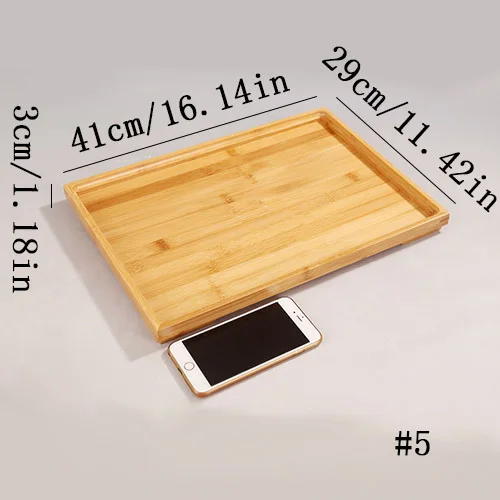 41X29CM Деревянный поднос для сервировки чая кунг-фу, поддон для хранения столовых приборов, фруктовая тарелка, украшение, 6 размеров, Японская еда, бамбук, прямоугольный - Цвет: 41X29CM