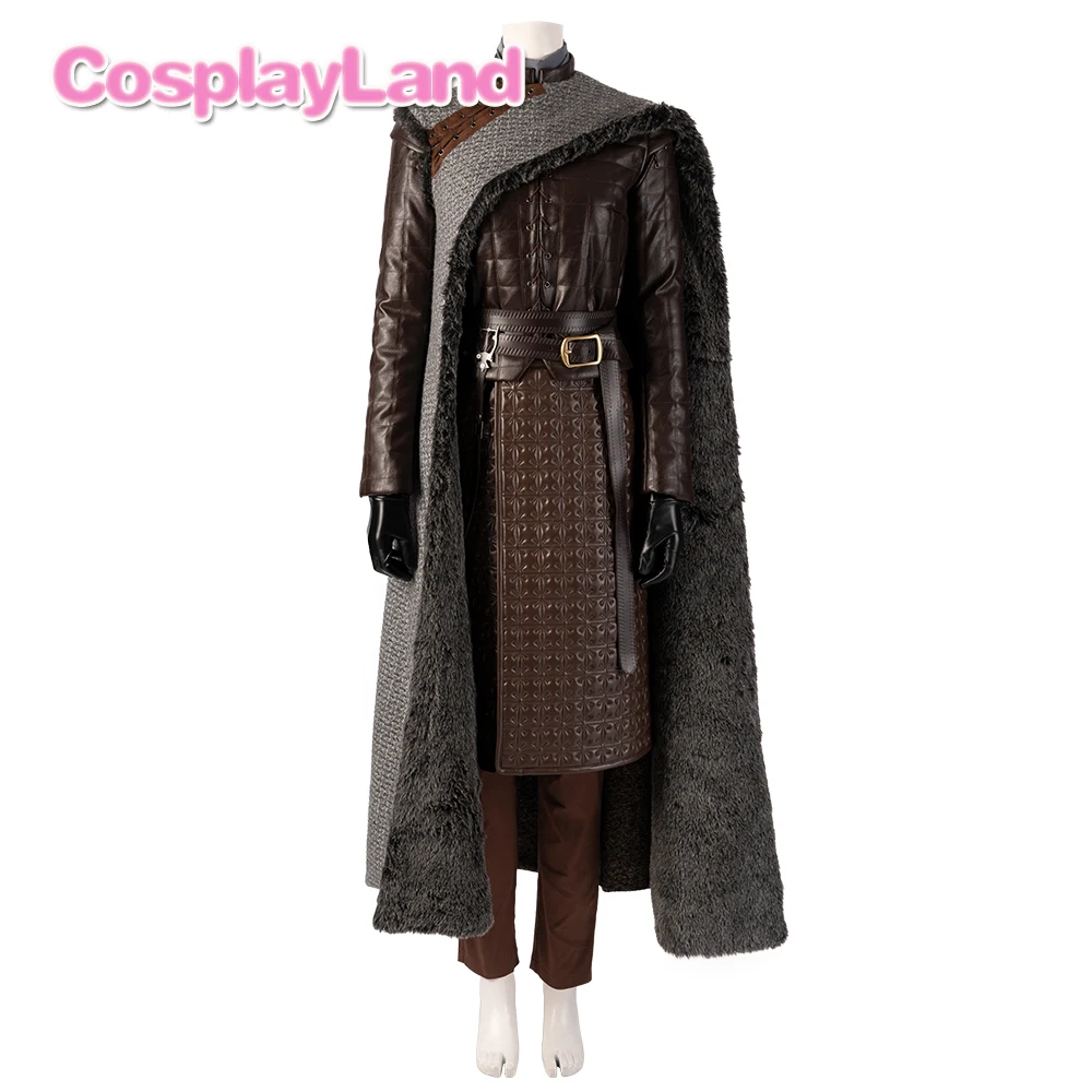 Arya Stark/костюм для косплея; наряд на Хэллоуин; женские костюмы на заказ; Игра престолов; Сезон 8; Winterfell Stark; ботинки; пальто