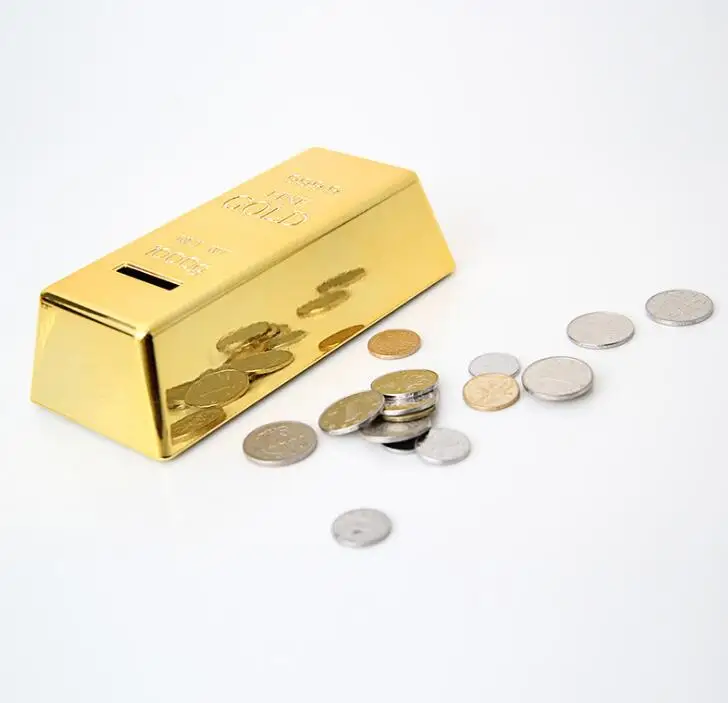 100 шт. ABS пластиковая Копилка золотой Bullion коробка для монет чехол денежная