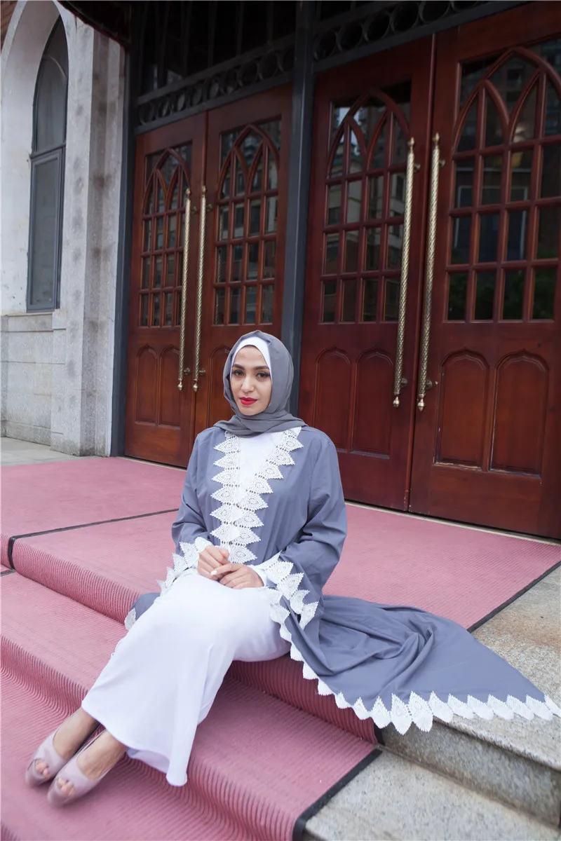 2021 платье мусульманских женщин Eid вечерние кружевная Абая элегантная Исламская