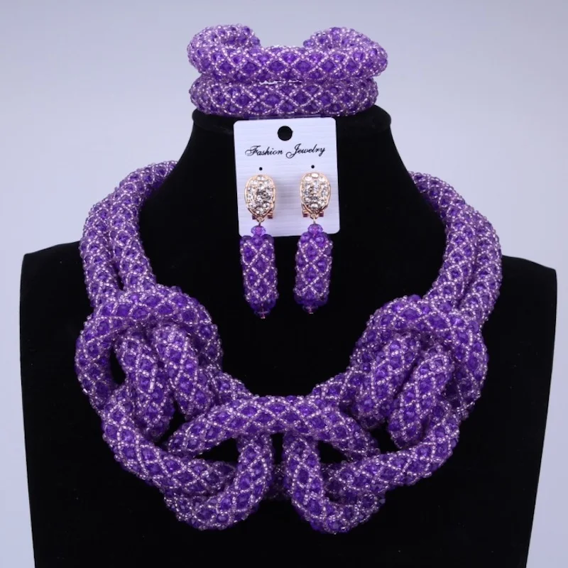 Серебристый красный модные африканские ручной работы Бусины Слои комплект