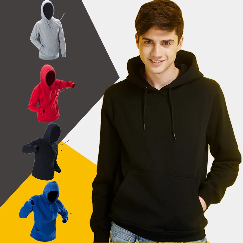 

Autumn and winter new men's hooded sweatshirt plus size sports solid color casual hooded jacket Long Sleeve Male Streetwear