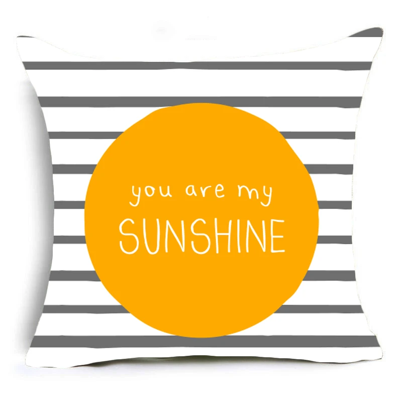 Elife полиэстер You are my Sunshine наволочка квадратная для дивана автомобиля поясная
