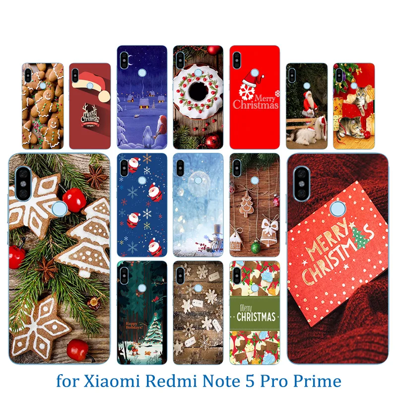 Чехол для Xiaomi Redmi Note 5 Pro чехол с рисунком Merry X'MAS Прозрачный 5Pro |