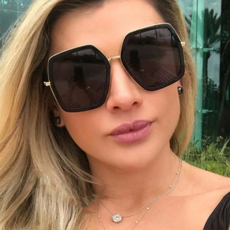 Большие блестящие солнцезащитные очки для женщин новые большие квадратные G красные зеленые брендовые солнцезащитные очки дизайнерские модные женские солнцезащитные очки