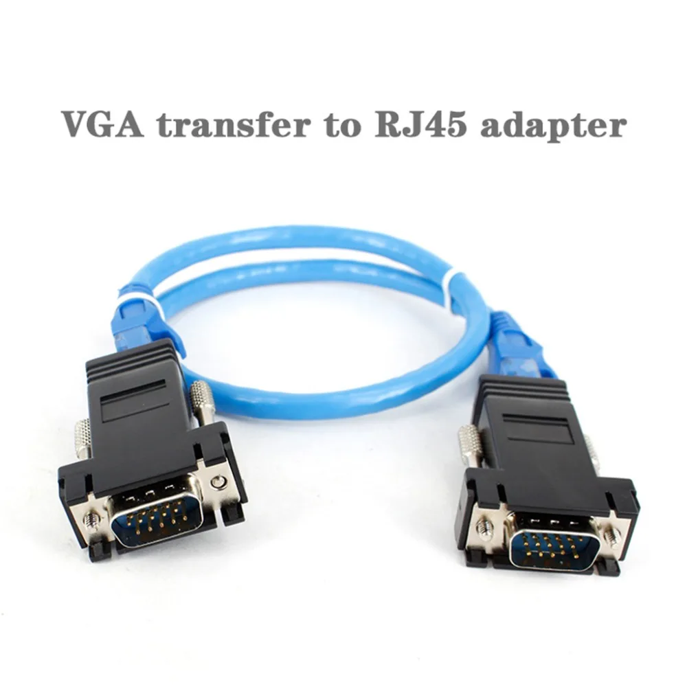 VGA удлинитель штекер к локальной сети Cat5 Cat5e/6 RJ45 Ethernet Женский конвертер адаптер |