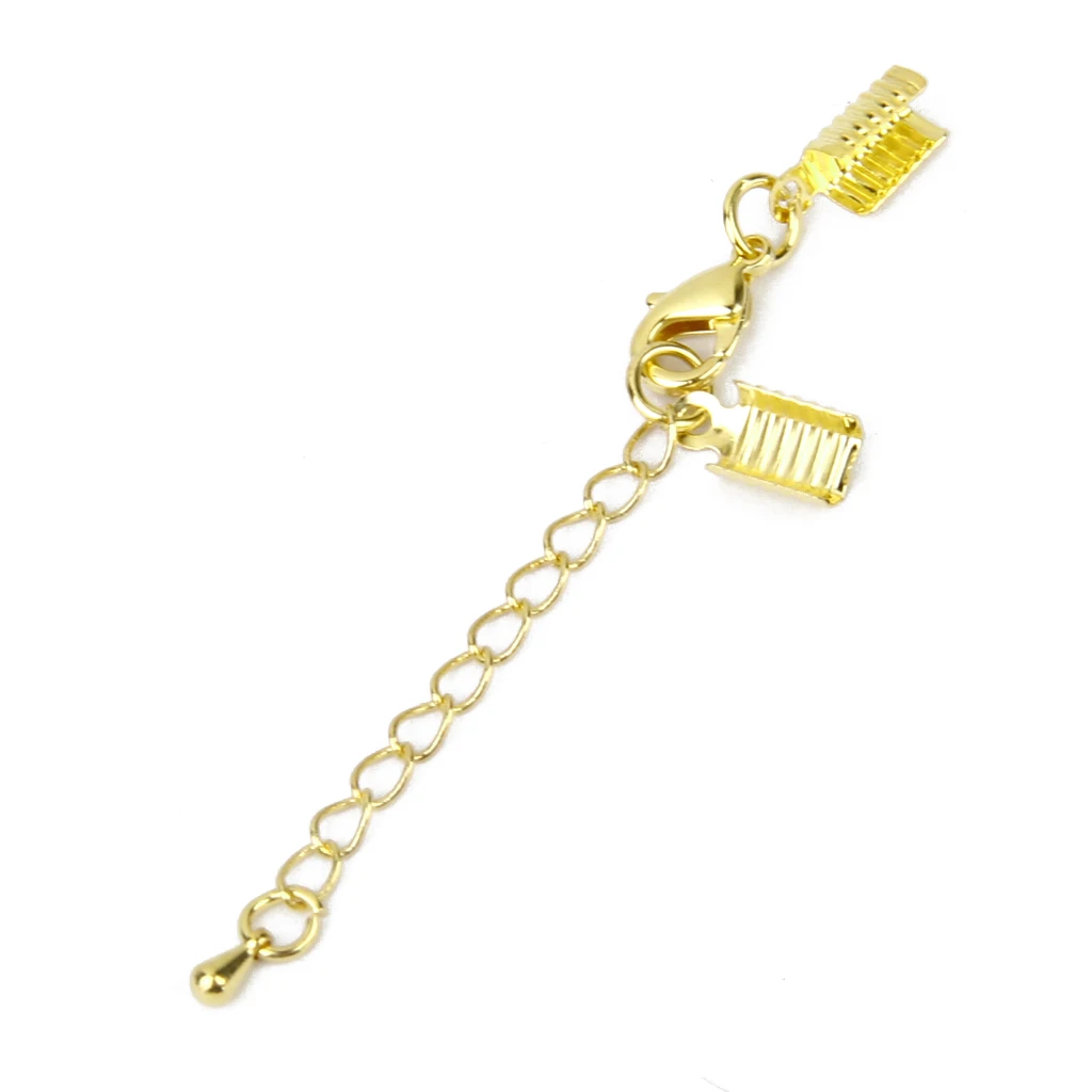 

24 Pieces Clasp and Clip Ends Set with Extender Chain Golden DIY Findings