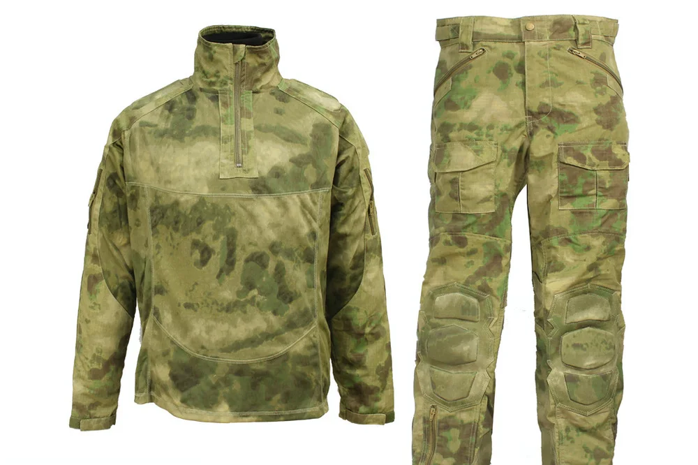 Тактическая Военная одежда камуфляжный костюм боевая рубашка и брюки с