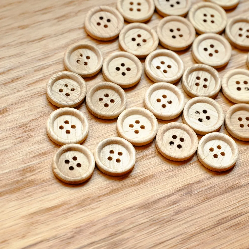 Пуговицы швейные из натурального дерева 30 50 шт. 25 15 мм 8701|sewing buttons|buttons scrapbookingclothing