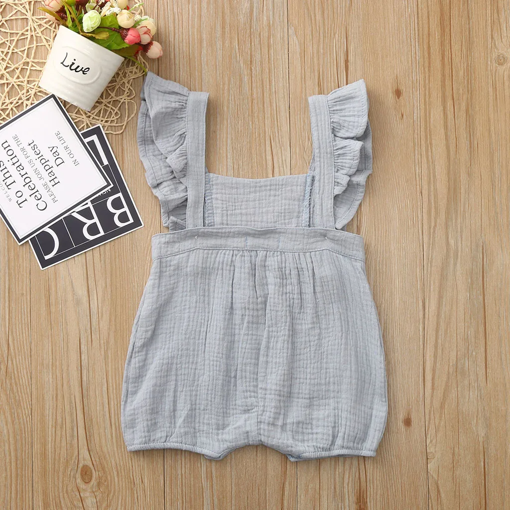 SAGACE/летний комплект одежды для маленьких девочек милый комбинезон без рукавов