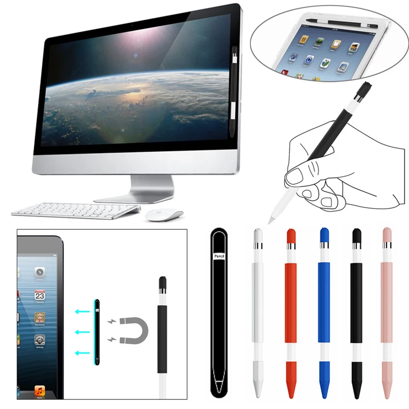 Магнитный рукав мягкий силиконовый держатель набор для Apple Pencil Tablet сенсорный Универсальный экран Стилус A20