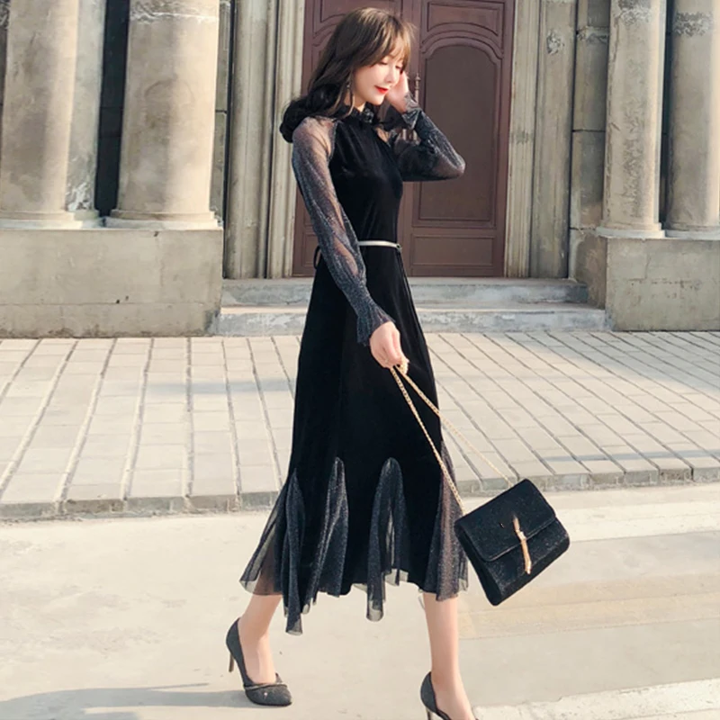 Сексуальное перспективное женское платье 2019 весеннее Новое Модное Длинное