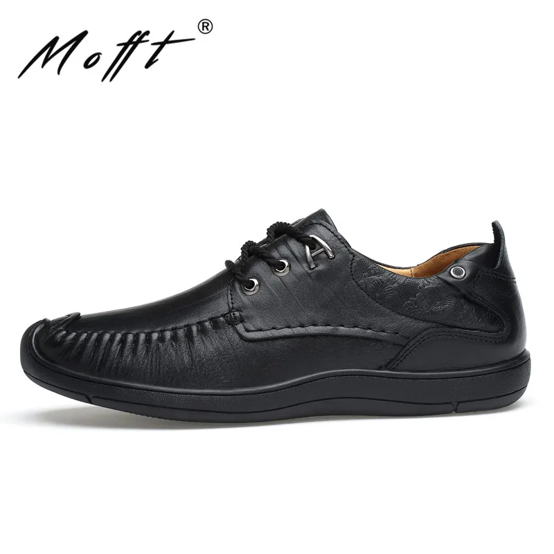 Men Leather Shoes Fashion 2017 Handmade Genuine New Lace Up Casual Comfort Walking Flats | Обувь