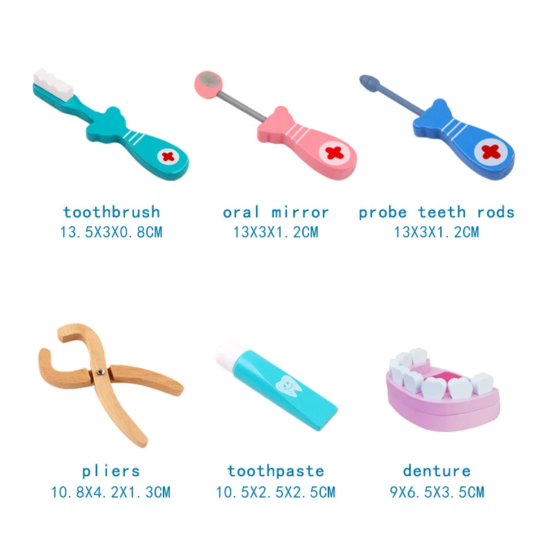 Детский стоматологический костюм игрушка для матери и сада шесть наборов