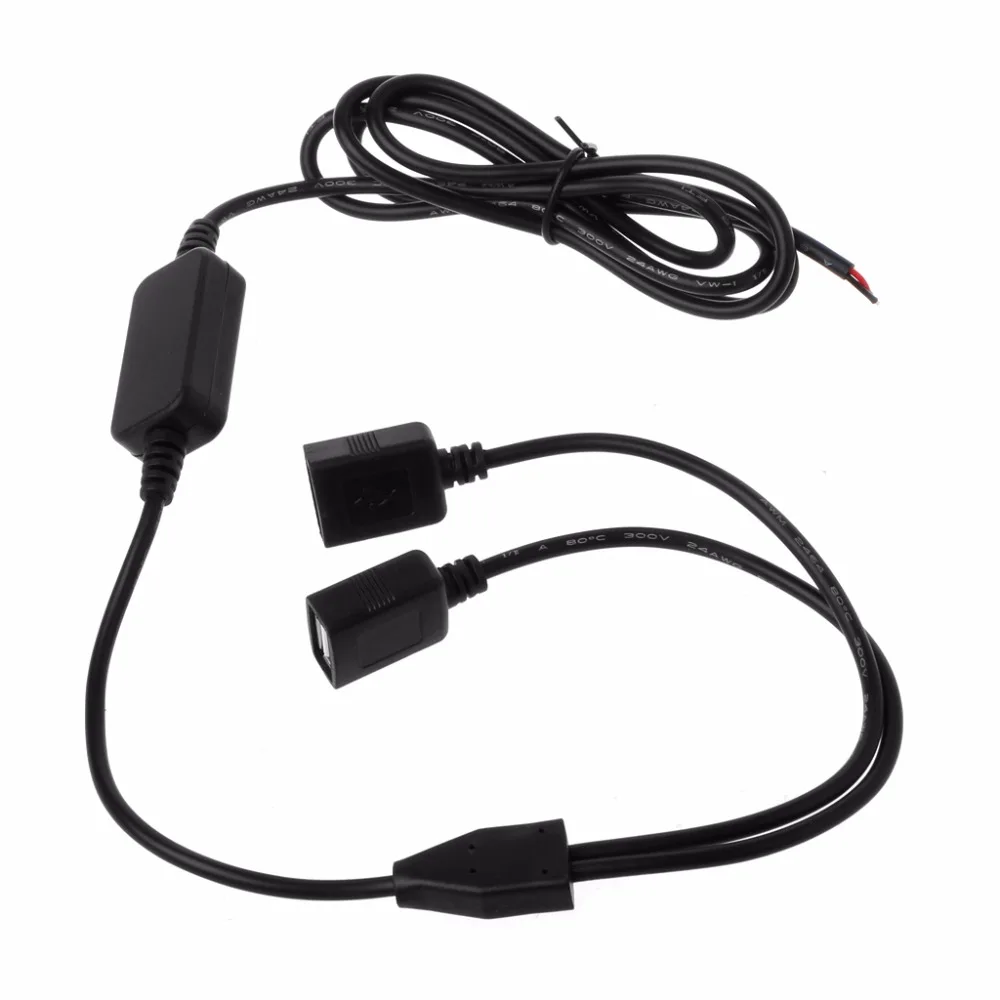 Автомобильное зарядное устройство с двумя USB портами 12 В до 5 3 А|Кабели адаптеры и