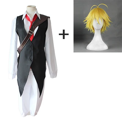D 6 шт. аниме «Семь мертвых грехов nanatsu no taizai Dragon's Sin of Wrath Meliodas», косплей костюм, полный комплект униформы и париков - Цвет: D
