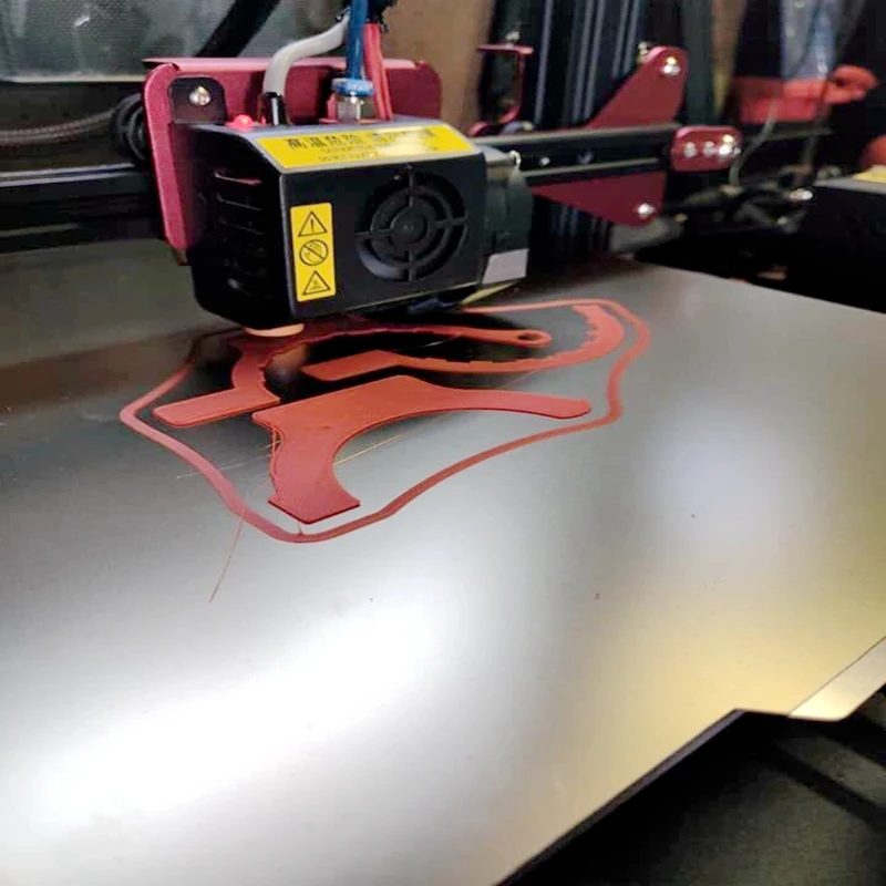 

ENERGETIC New 3D Printing Build Surface, 300x300mm Flex Spring Steel Sheet Heat Bed Platform with PEI for CR-10,10S ,S3 Hot Bed