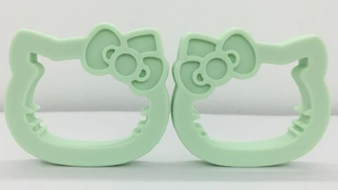 mint green 50 мм силиконовый Прорезыватель Большой hello kitty подвесной Прорезыватель для зубов-Chewable, BPA-free, пищевой мини Силиконовый Прорезыватель - Цвет: mint green