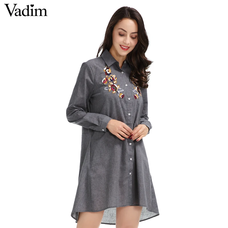 Женская винтажная длинная рубашка с цветочной вышивкой расшитая блестками