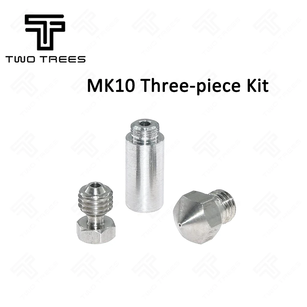 MK10 все металлические Hotend комплект сопла с нержавеющей сталью и PTFE трубки из трех частей комплект и алюминиевое горло и для MK10 сопла 3D принтера