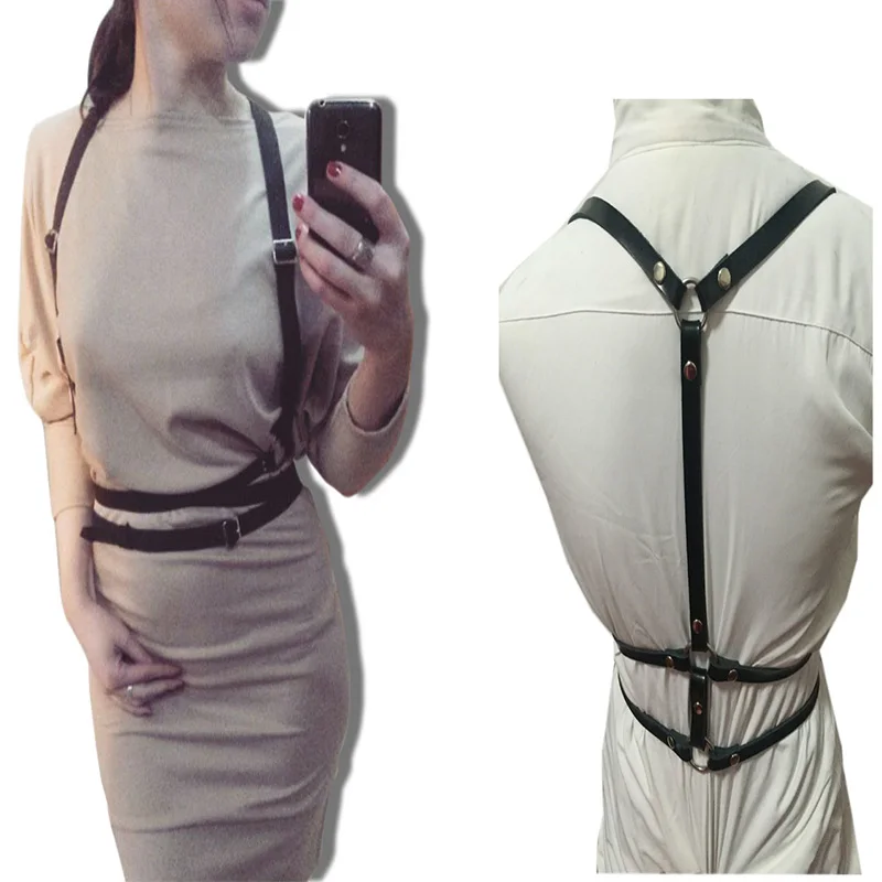 Использовать женщин кожа сексуальная пояса регулируемая панк ремень buckies