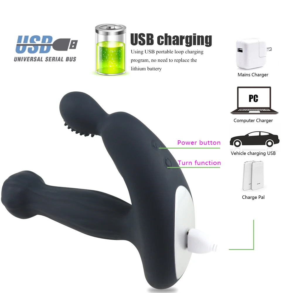 Мужской анальный вибратор nuo массажер простаты 12 Скоростей Секс продукт USB