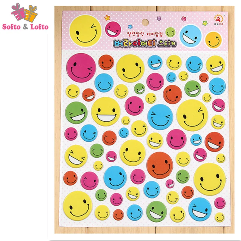 Бесплатная доставка один большой лист 3D наклейки из пены с мультяшным рисунком