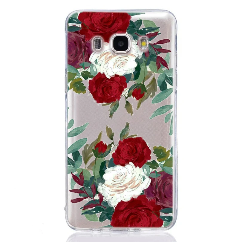 For Samsung Galaxy A3 A5 2016 2017 prime J1 J2 J3 J5 J7 TPU Colorful Soft Rose Flower Painted Desig Cover Case Fundas C332 |