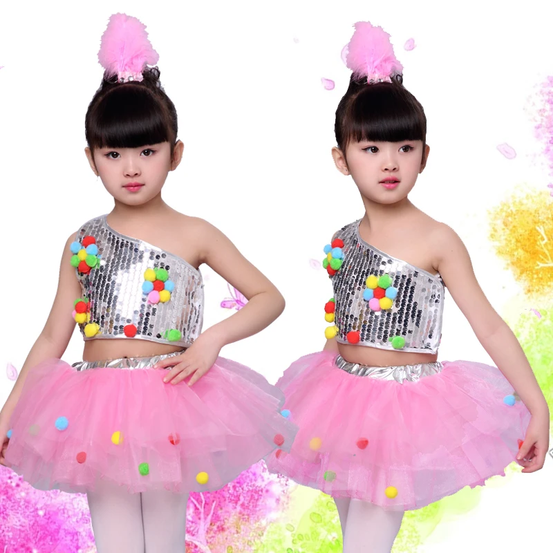 Детские костюмы для джазовых танцев танцевальные balett платье с пайетками девочек