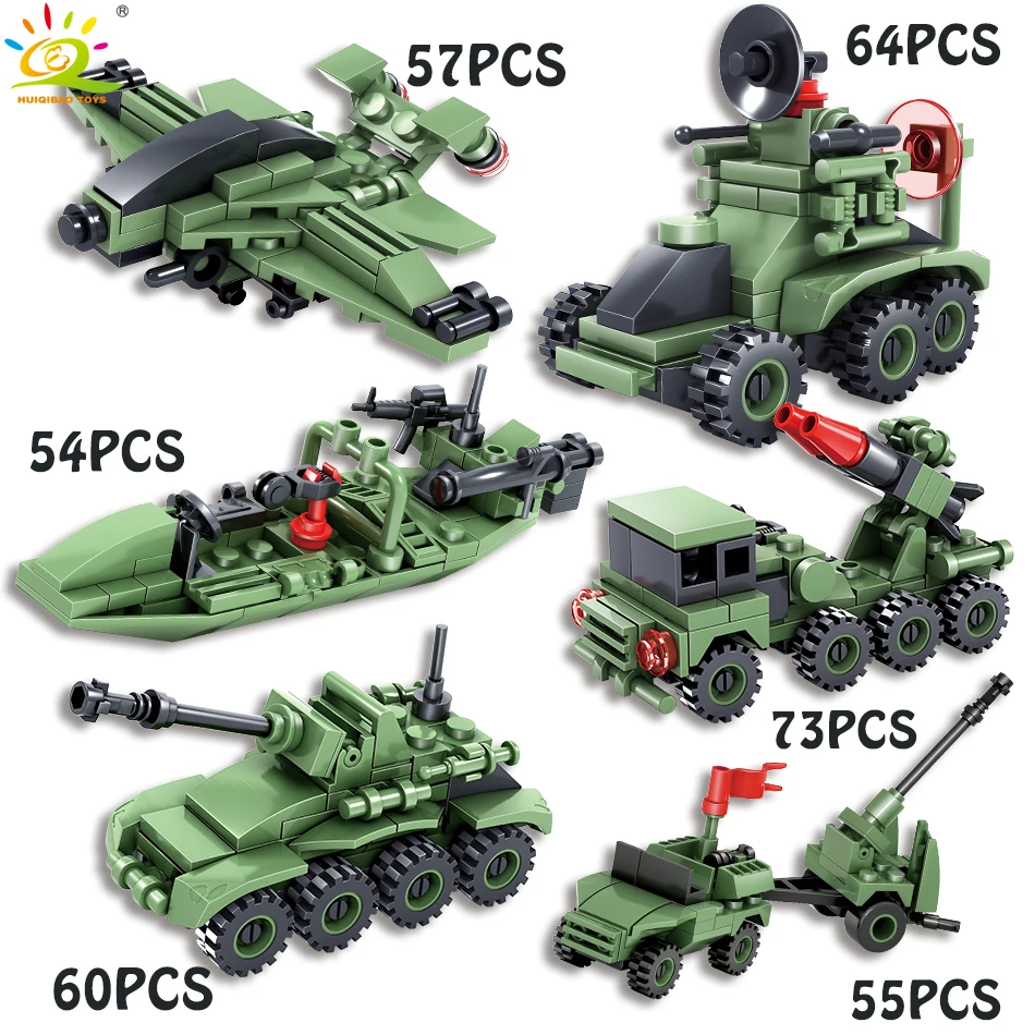363 + шт Военная армейская Серия автомобиль-вертолет строительный блок корабль