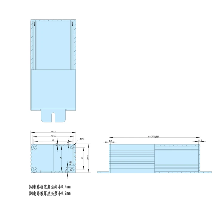 46 2*29 6 90 экструдированный алюминиевый корпус для блока питания|enclosure|enclosure