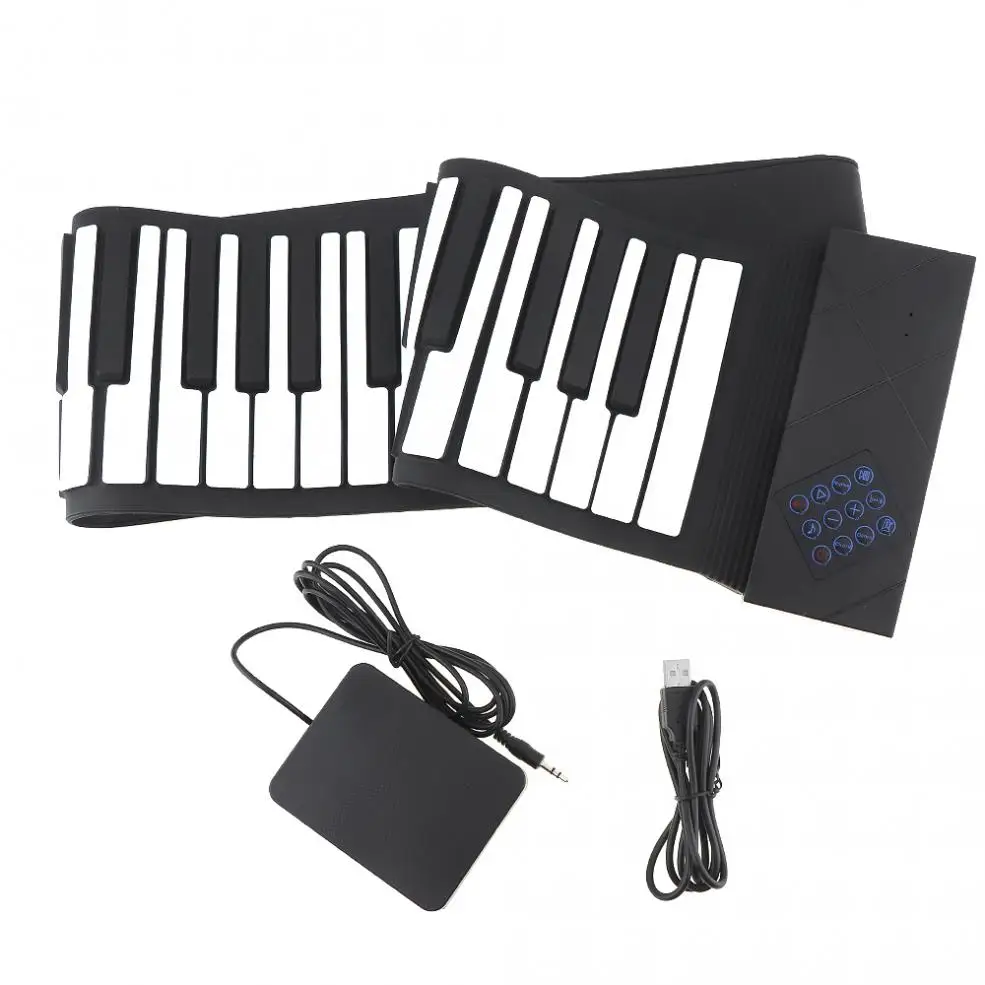 88 клавиш USB MIDI электронная рулонная пианино портативная силиконовая Гибкая клавиатура organ Sustain педаль встроенный динамик