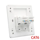 Настенная крышка белого цвета Cat 6 Type 2 порта RJ45 LAN, лицевая панель, совместимая с маршрутизатором TP Link Xiaomi