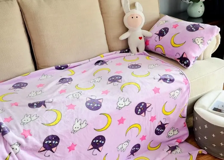 Одеяло Сейлор Мун аминовое Tsukino Усаги для косплея реквизит Луна кошка фланелевое одеяло s Хэллоуин Рождество принцесса одеяло подарок для Gi