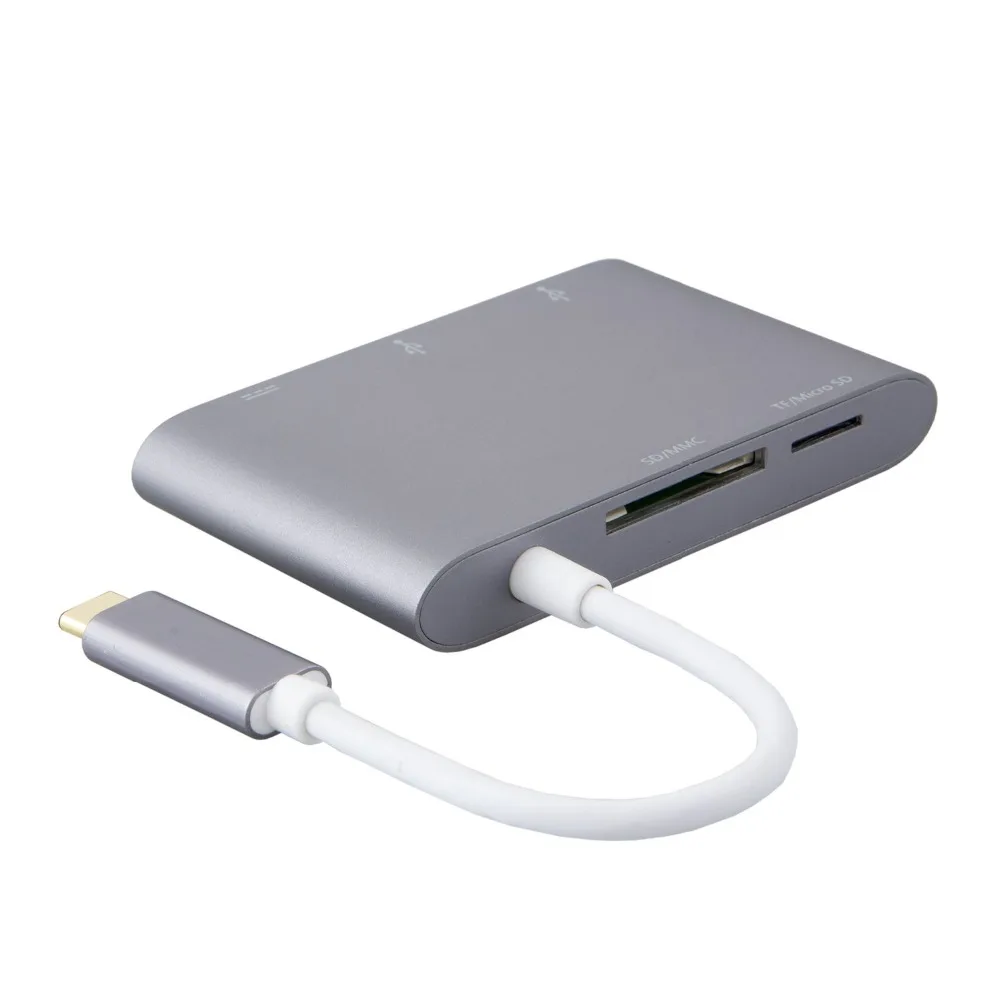 USB 3 1 Type C для 2xUSB3.0 Hub + PD зарядка TF/MicroSD SD/MMC адаптер совместимый MacBook Pro Air 2018 Chromebook |