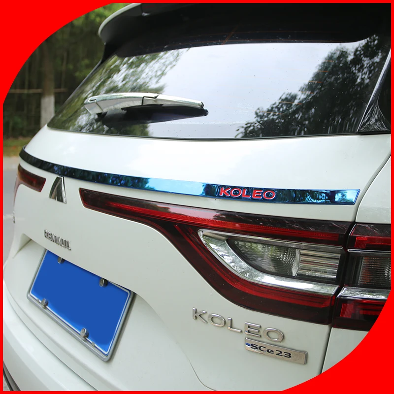 

Car Stainless Steel Rear Trunk Trim Tail Door Sticker for Renault Koleos 2017 2018 Car Stickers Styling Accessories