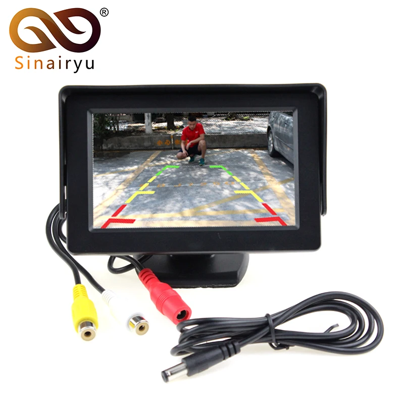 Sinairyu 4 3 &quotTFT цветной ЖК-монитор заднего вида 16:9 дюймов Автомобильный монитор для