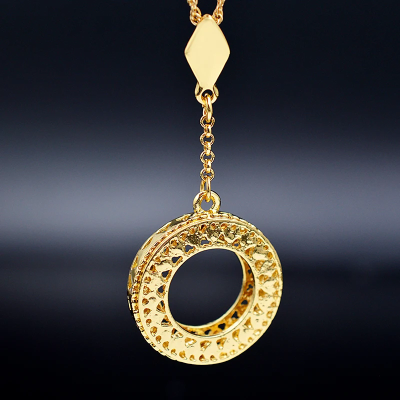 Sunny Jewelry модные украшения для женщин колье серьги кулон массивные Роскошные Ювелирные наборы круглые полые звезды Вечерние