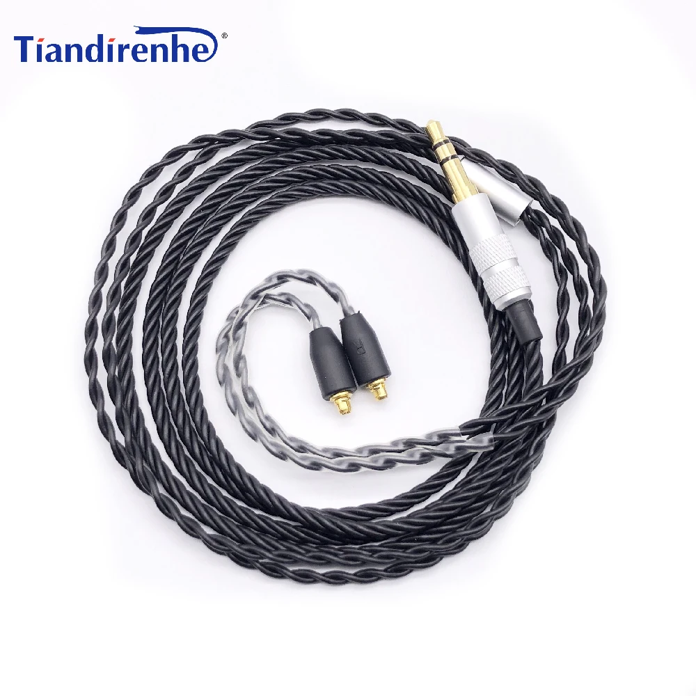 Новинка 4-жильный витой кабель MMCX для наушников Shure SE215 UE900 SE315 SE535 SE846 T1 t2гарнитура и