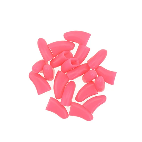 Pink Мягкие силиконовые колпачки для ногтей для домашних животных, собак, кошек, с защитой от царапин, лапа, покрытие для ногтей, украшение для щенков, лапок, маникюрный дизайн, товары для собак, кошек, 20 шт - Цвет: Pink