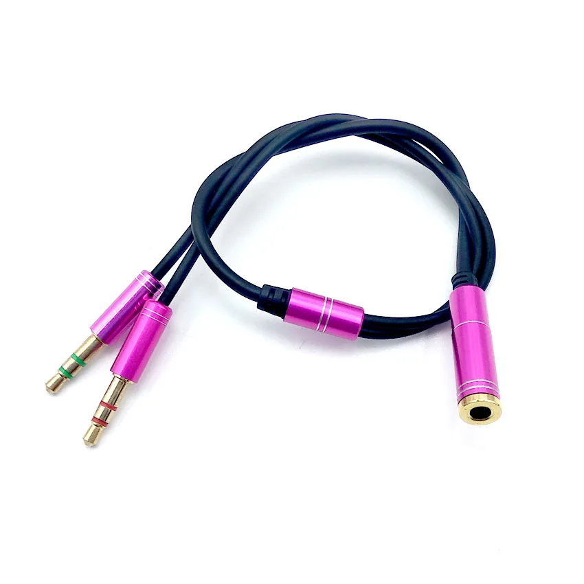 Адаптер для наушников 3 5 мм кабель-конвертер + аудиоразветвитель с микрофоном