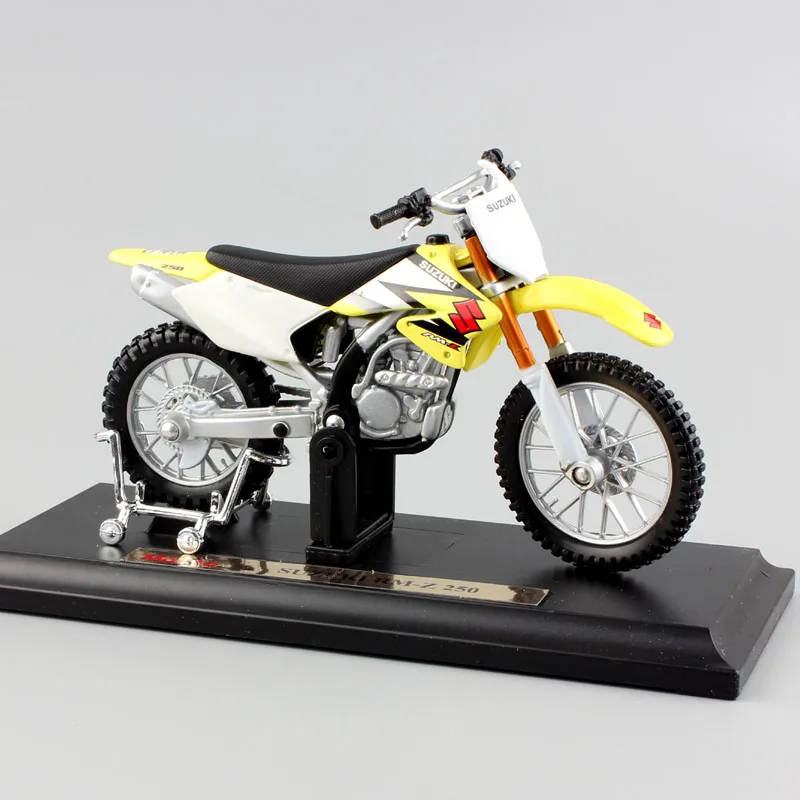 1:18 весы детские мини SUZUKI RM250 RMZ250 металлическая модель мотоцикла dirt bike игрушки гонки эндуро Diecasts и игрушечные транспортные средства мотокросс