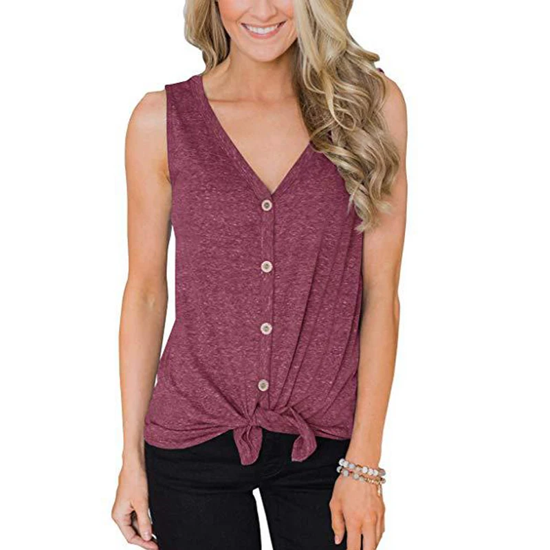 Женский топ на бретелях новый стиль сплошной цвет v образный вырез женский